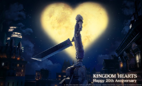 《最终幻想7》发布贺图 庆祝《王国之心》二十周年