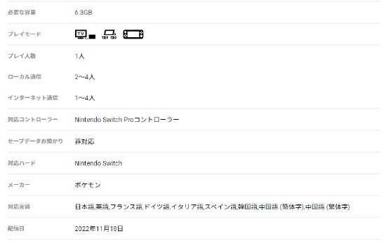 《宝可梦 朱/紫》游戏容量再次更新 每款只有6.3GB
