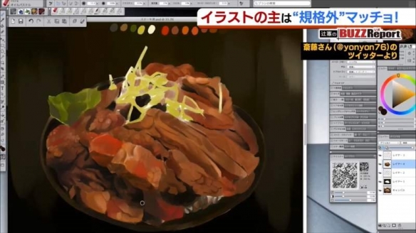 筋肉系美食插画师齐藤幸延：画画与健身要完美结合！